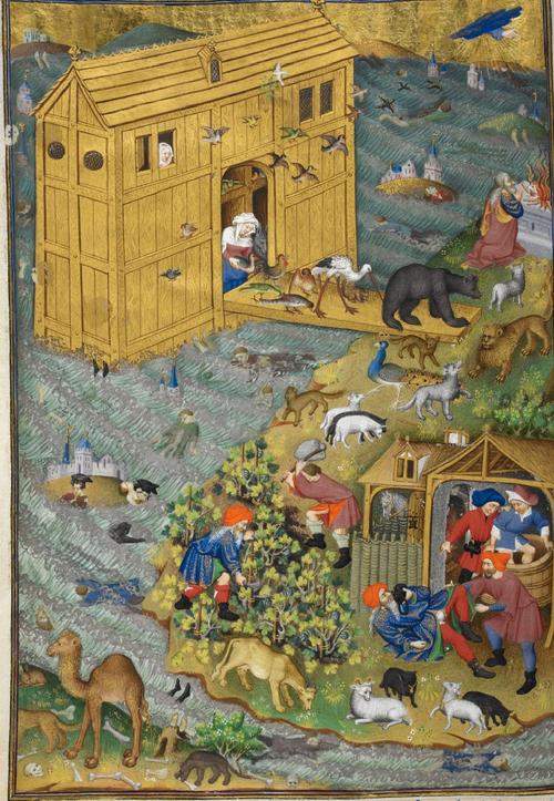 oil painting of Noah's arc